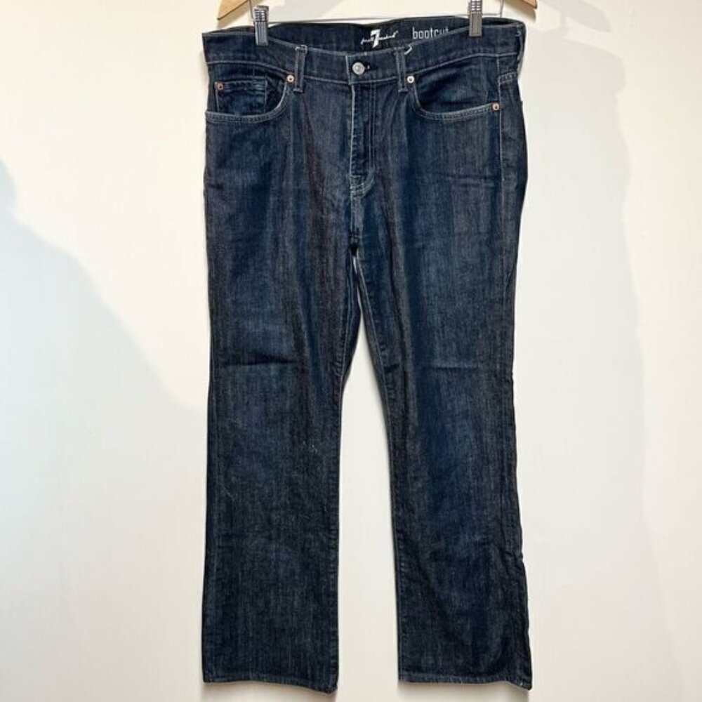 Seven 7 For All Mankind Mens Bootcut Relaxed Dark Wash Jeans 34 31